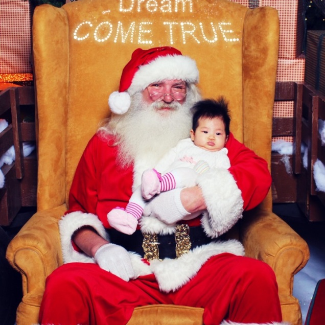 Baby E with Santa